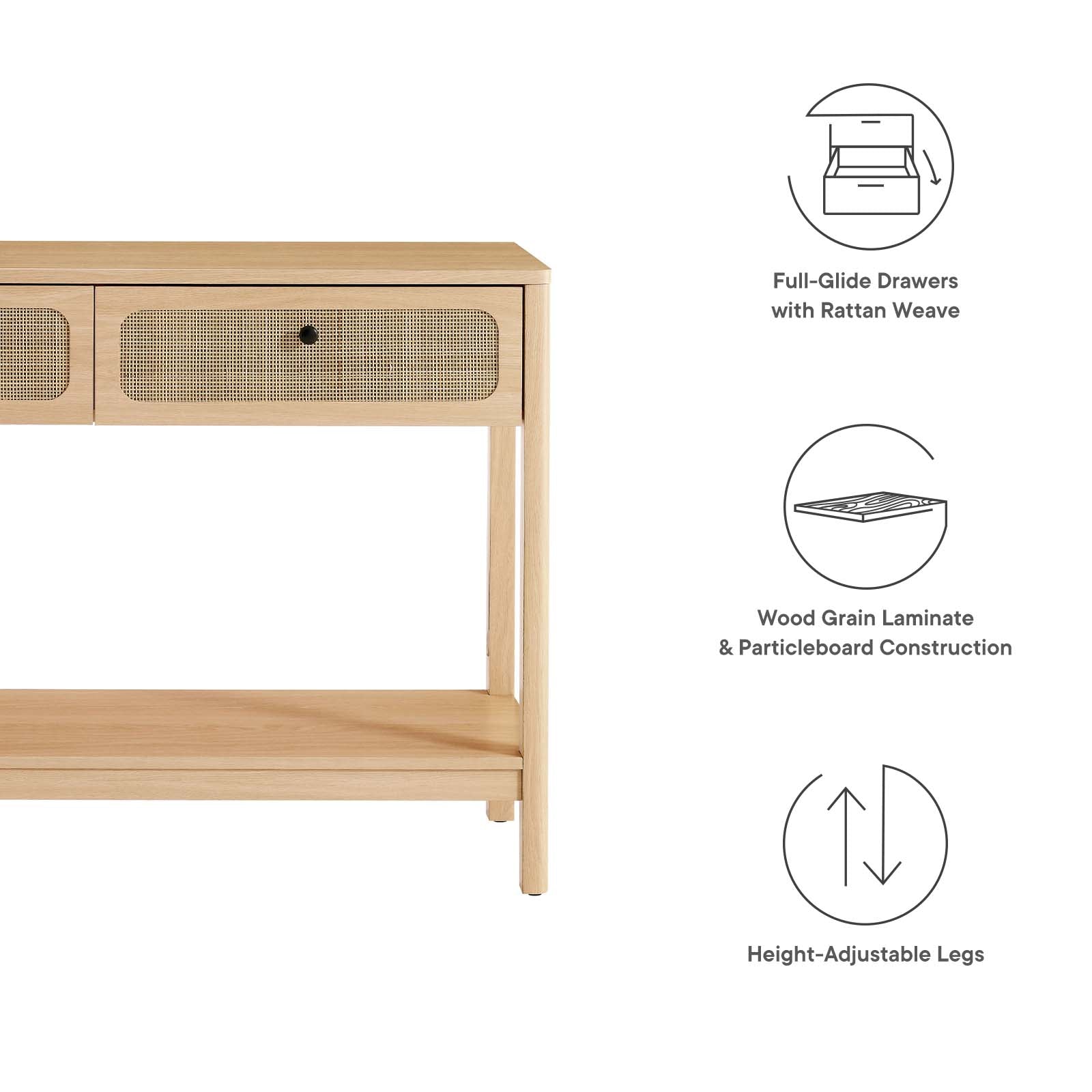 Chaucer Wood Entryway Console Table By Modway - EEI-6797 | Console Tables | Modishstore - 17