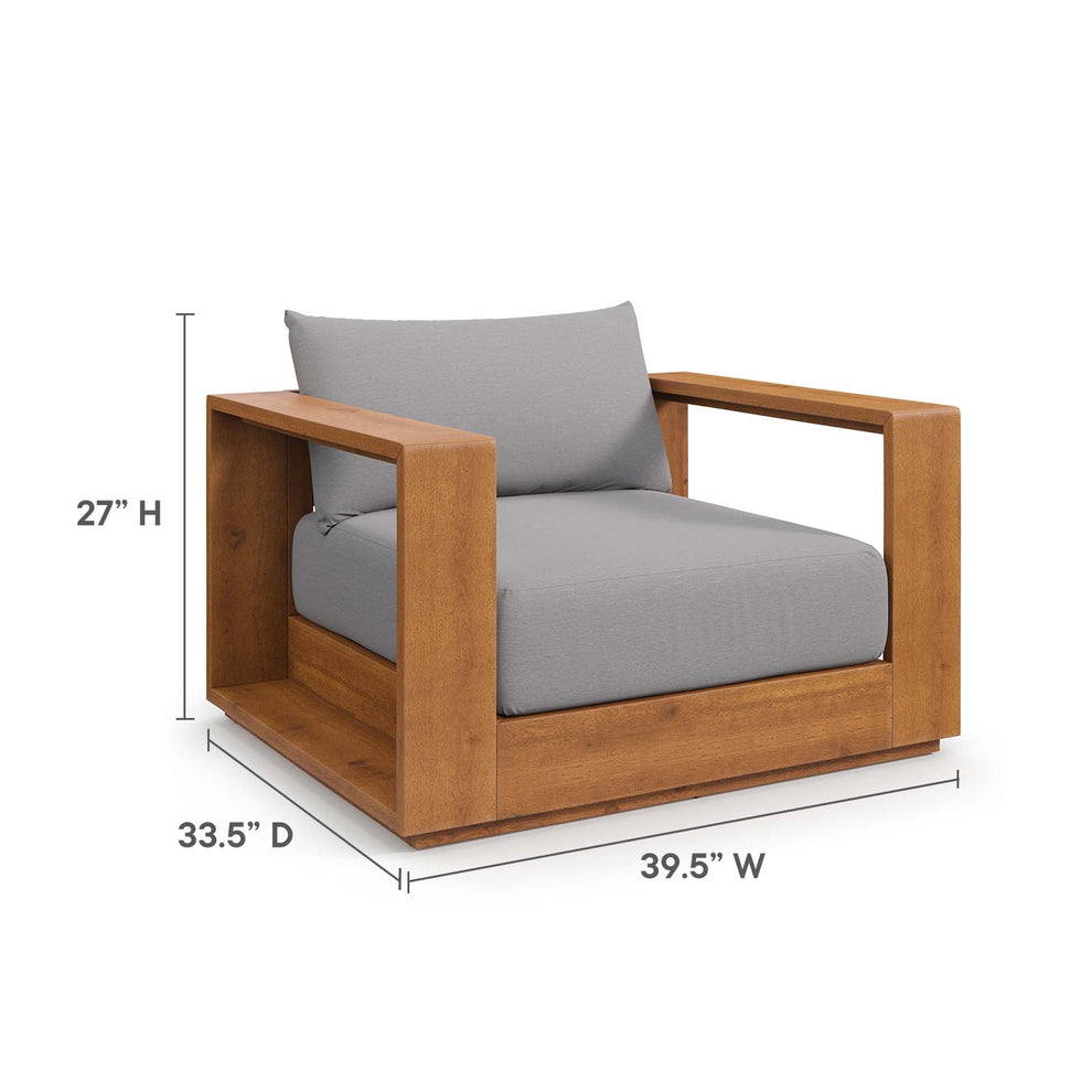 Tahoe Outdoor Patio Acacia Wood 5-Piece Furniture Set By Modway - EEI-6801 | Outdoor Sofas, Loveseats & Sectionals | Modishstore - 6
