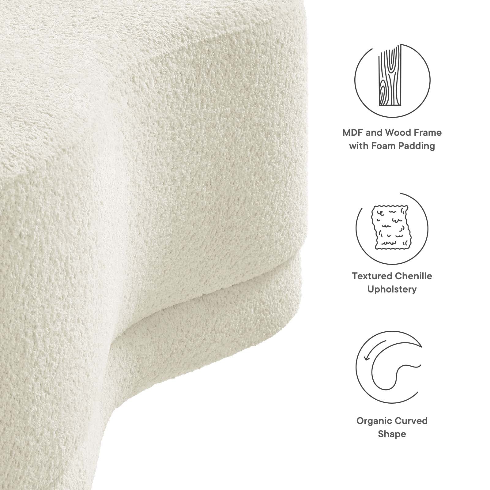 Nimbus 48" Upholstered Ottoman Bench By Modway - EEI-6816 | Ottomans | Modishstore - 11