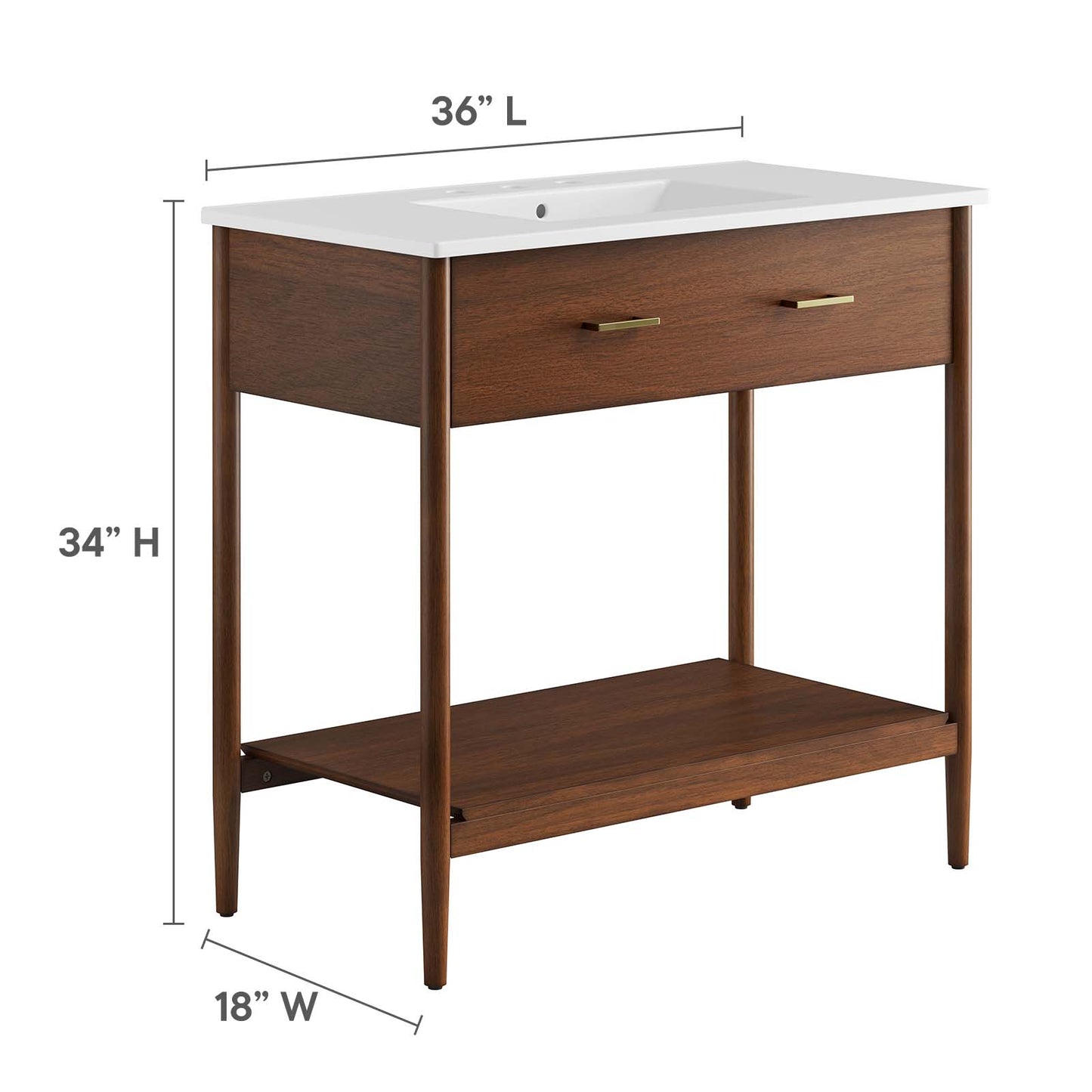 Zaire 36" Bathroom Vanity By Modway - EEI-6822 | Bathroom Accessories | Modishstore - 18