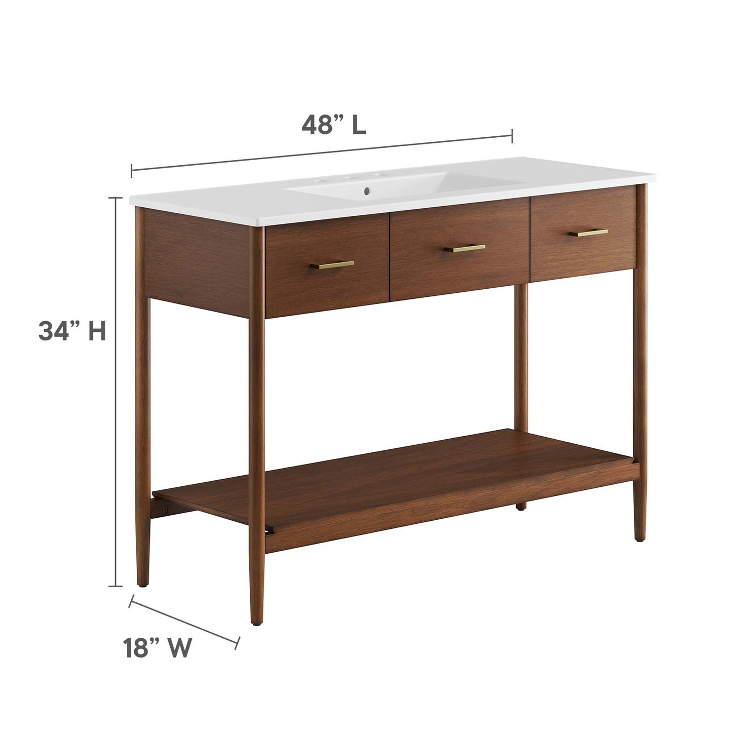 Zaire 48" Single Sink Bathroom Vanity By Modway - EEI-6824 | Bathroom Accessories | Modishstore - 18