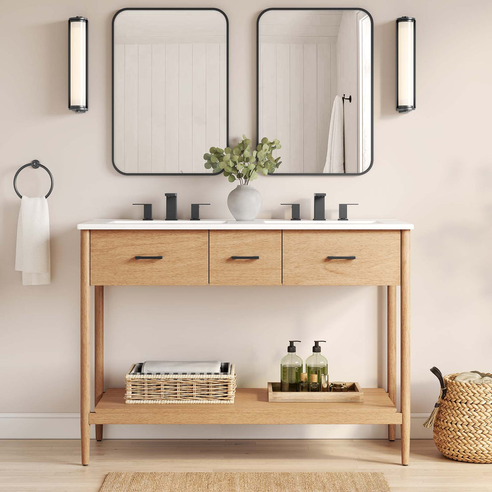 Zaire 48" Double Sink Bathroom Vanity By Modway - EEI-6826 | Bathroom Accessories | Modishstore - 1