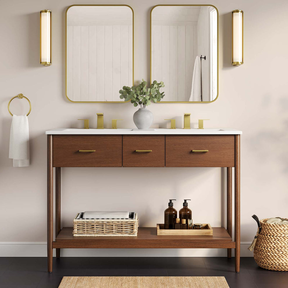 Zaire 48" Double Sink Bathroom Vanity By Modway - EEI-6826 | Bathroom Accessories | Modishstore - 11