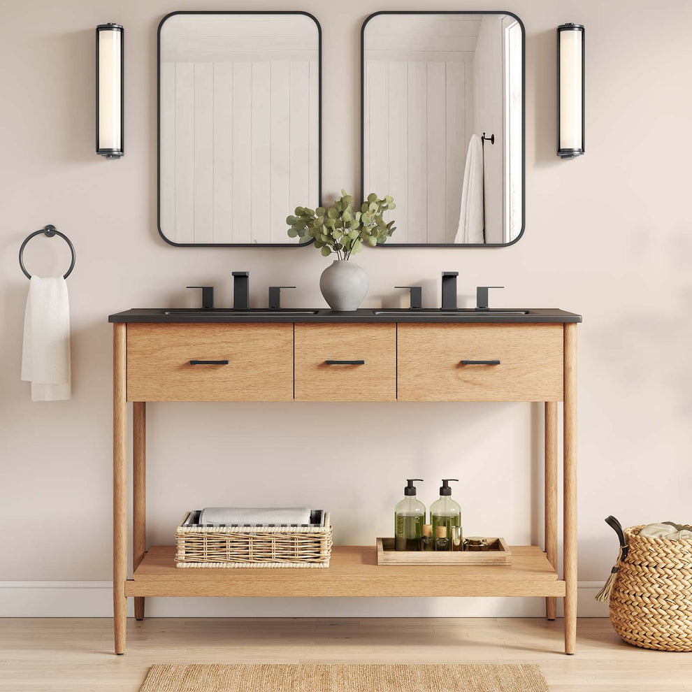 Zaire 48" Double Sink Bathroom Vanity By Modway - EEI-6827 | Bathroom Accessories | Modishstore - 1