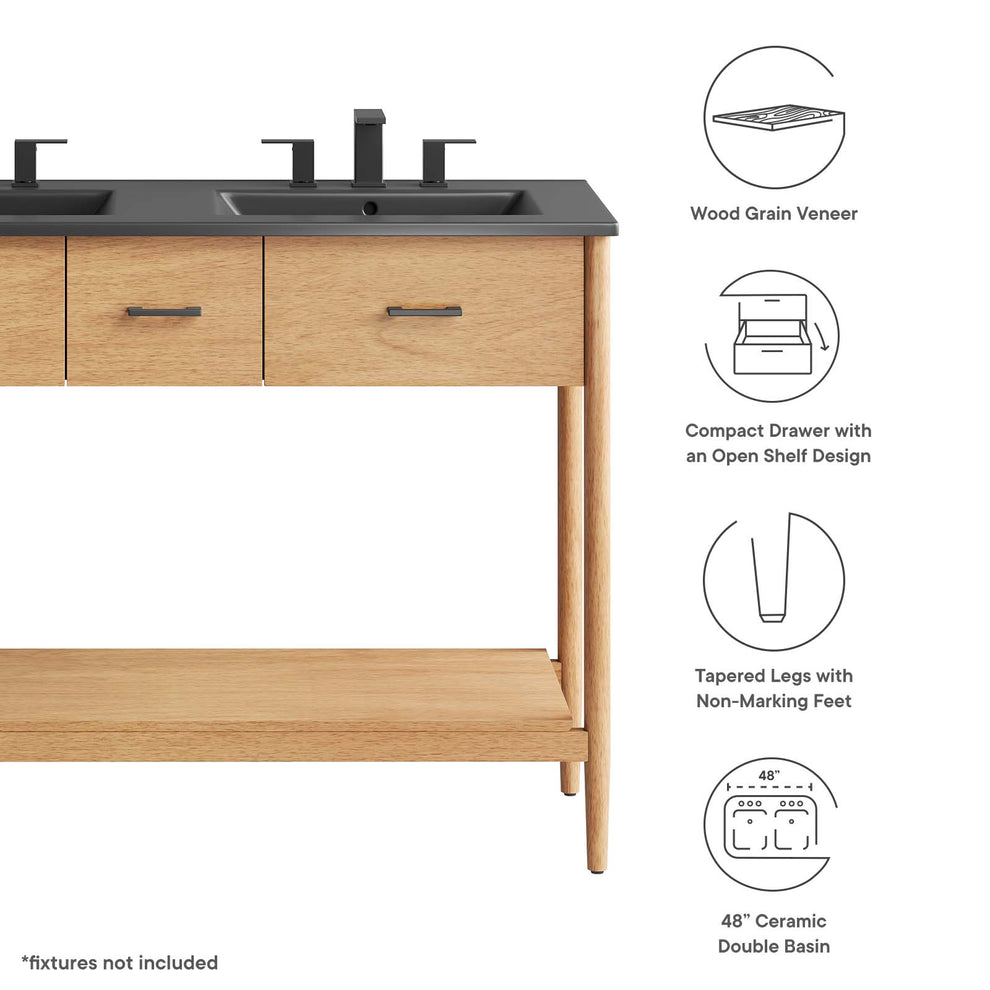 Zaire 48" Double Sink Bathroom Vanity By Modway - EEI-6827 | Bathroom Accessories | Modishstore - 8