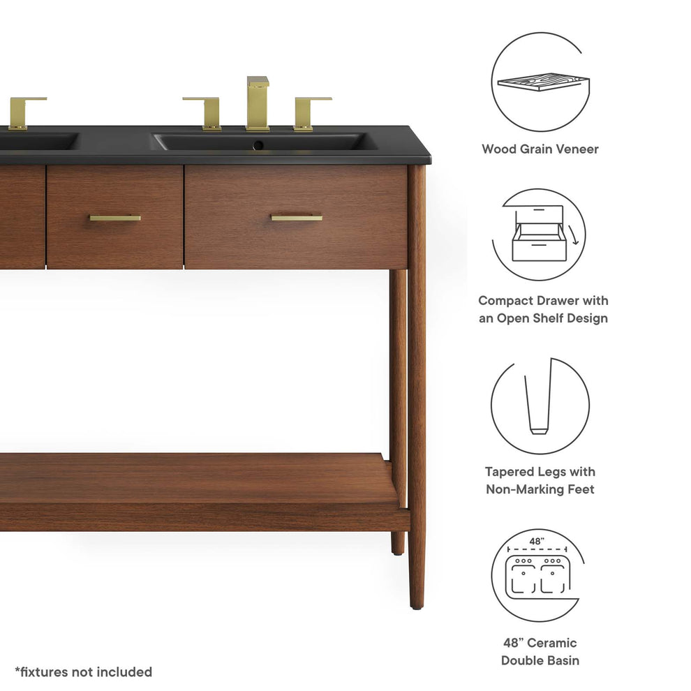 Zaire 48" Double Sink Bathroom Vanity By Modway - EEI-6827 | Bathroom Accessories | Modishstore - 17