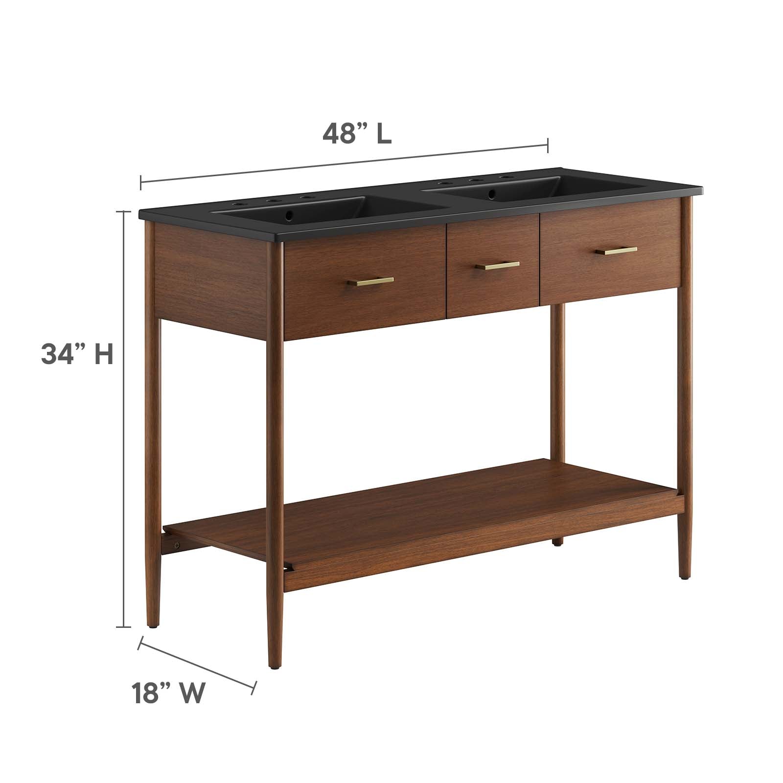 Zaire 48" Double Sink Bathroom Vanity By Modway - EEI-6827 | Bathroom Accessories | Modishstore - 18