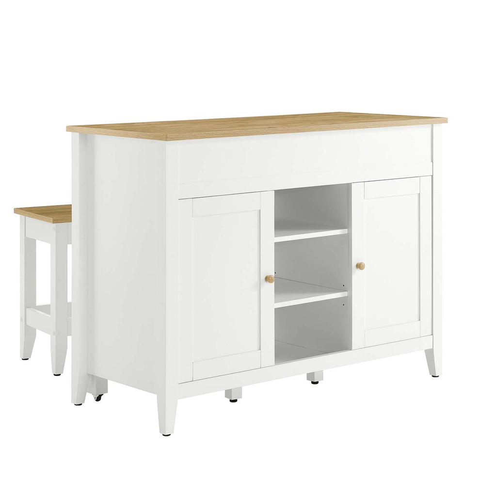Garland 3-Piece Kitchen Island and Stool Set By Modway - EEI-6894 | Dining Sets | Modishstore - 2