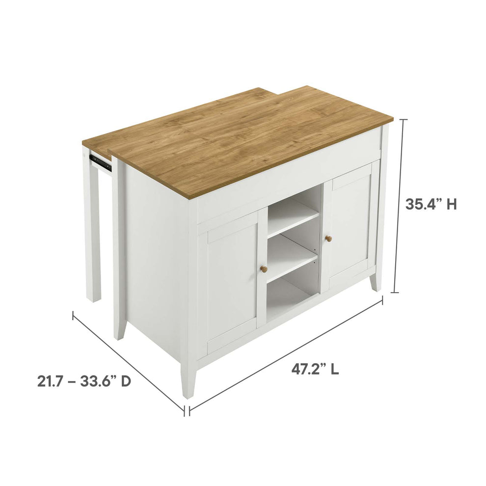 Garland 3-Piece Kitchen Island and Stool Set By Modway - EEI-6894 | Dining Sets | Modishstore - 9