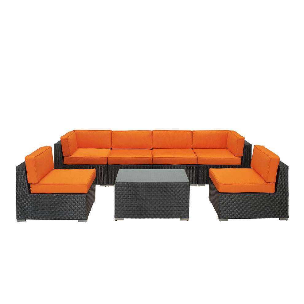 Aero 7 Piece Outdoor Patio Sectional Set By Modway - EEI-695 | Outdoor Sofas, Loveseats & Sectionals | Modishstore - 6