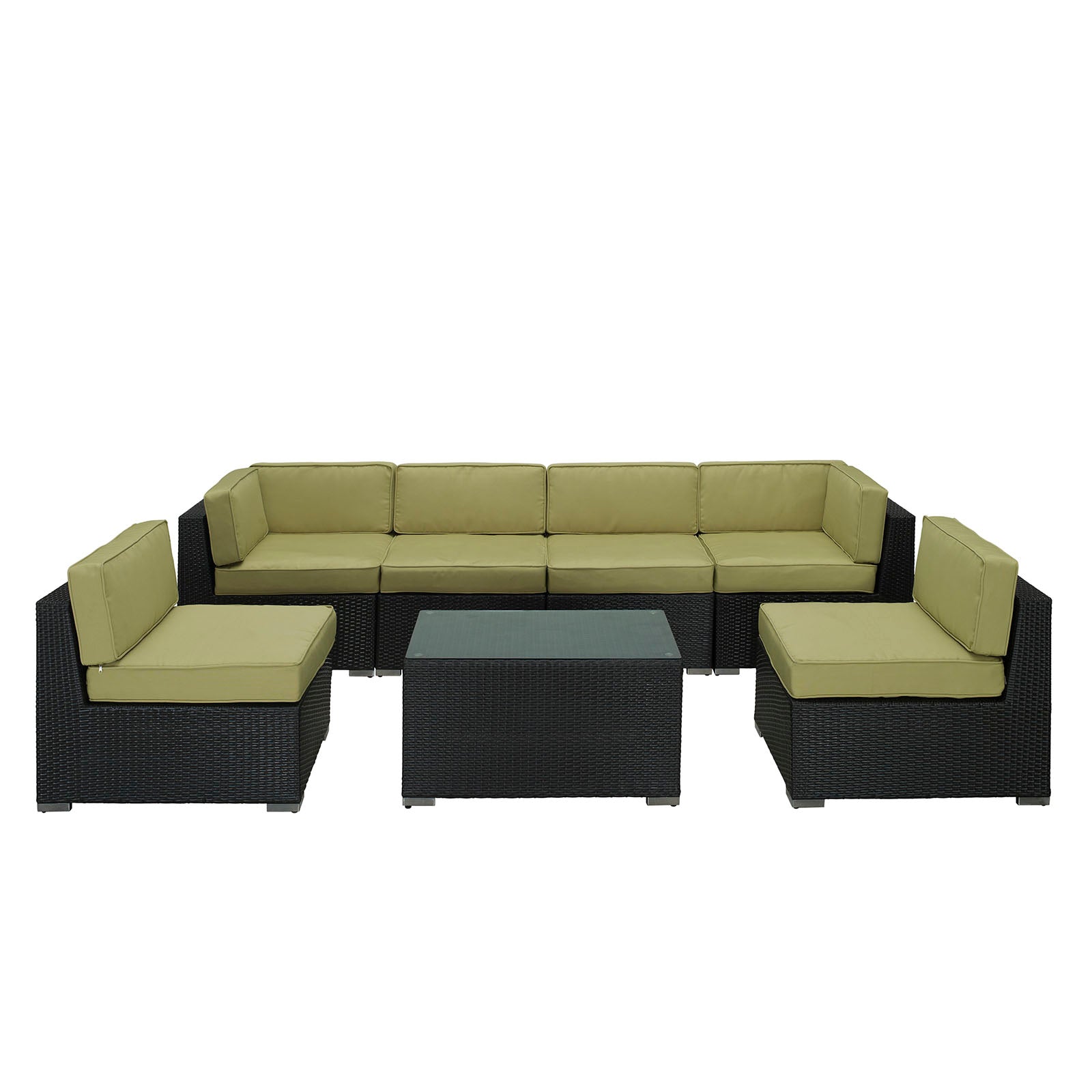 Aero 7 Piece Outdoor Patio Sectional Set By Modway - EEI-695 | Outdoor Sofas, Loveseats & Sectionals | Modishstore - 10