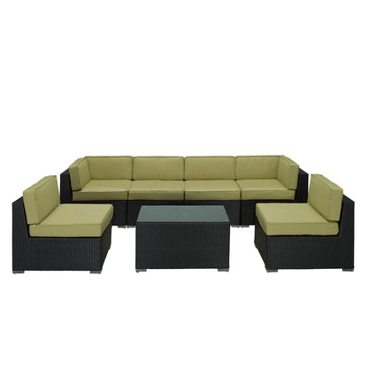 Aero 7 Piece Outdoor Patio Sectional Set By Modway - EEI-695 | Outdoor Sofas, Loveseats & Sectionals | Modishstore - 10