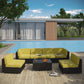 Aero 7 Piece Outdoor Patio Sectional Set By Modway - EEI-695 | Outdoor Sofas, Loveseats & Sectionals | Modishstore - 9