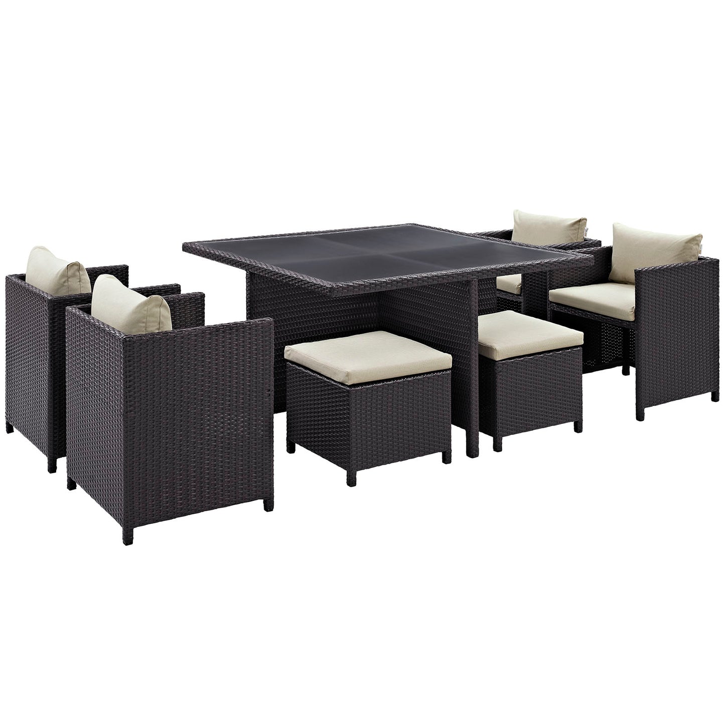 Inverse 9 Piece Outdoor Patio Dining Set By Modway - EEI-726 | Outdoor Dining Sets | Modishstore - 11