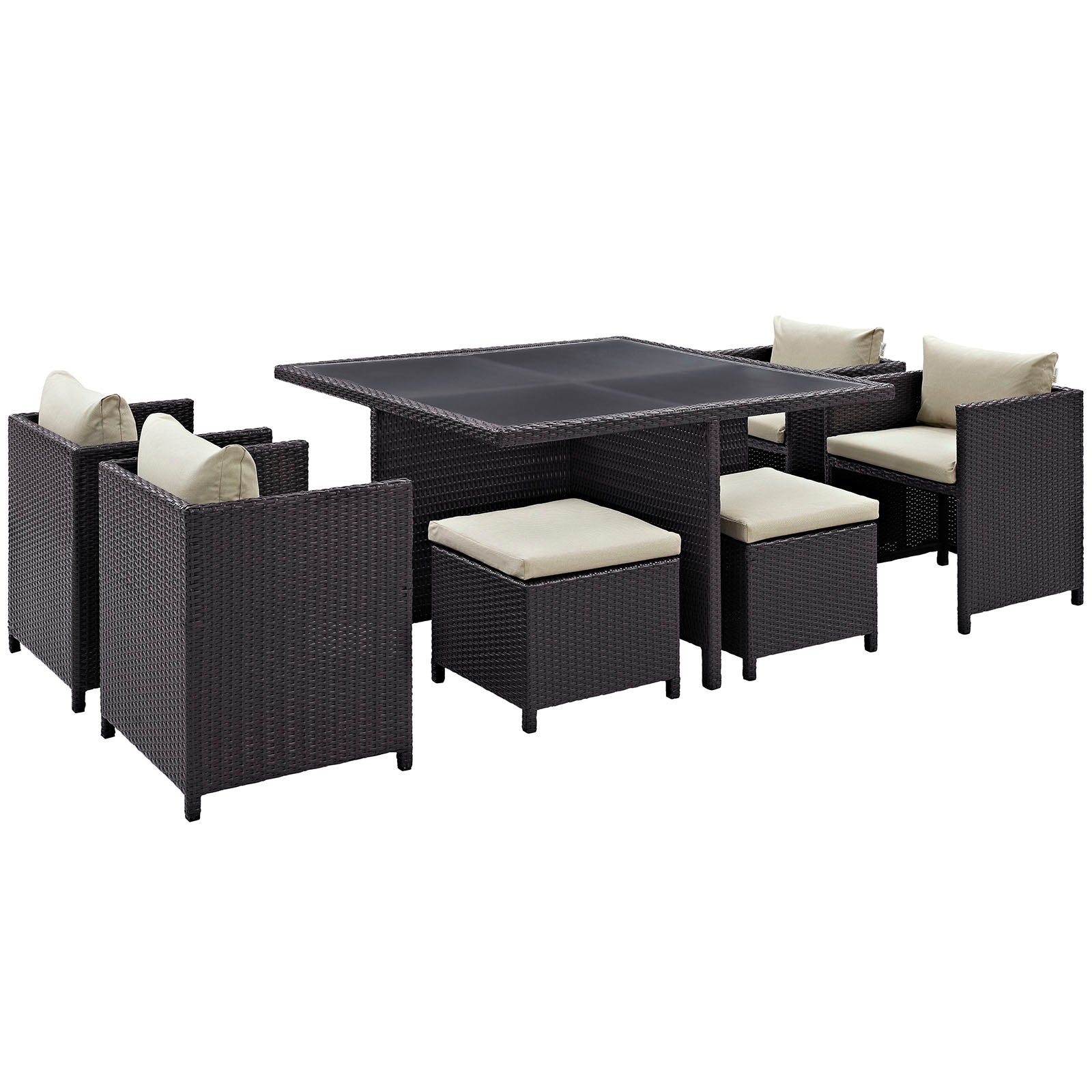 Inverse 9 Piece Outdoor Patio Dining Set By Modway - EEI-726 | Outdoor Dining Sets | Modishstore - 11