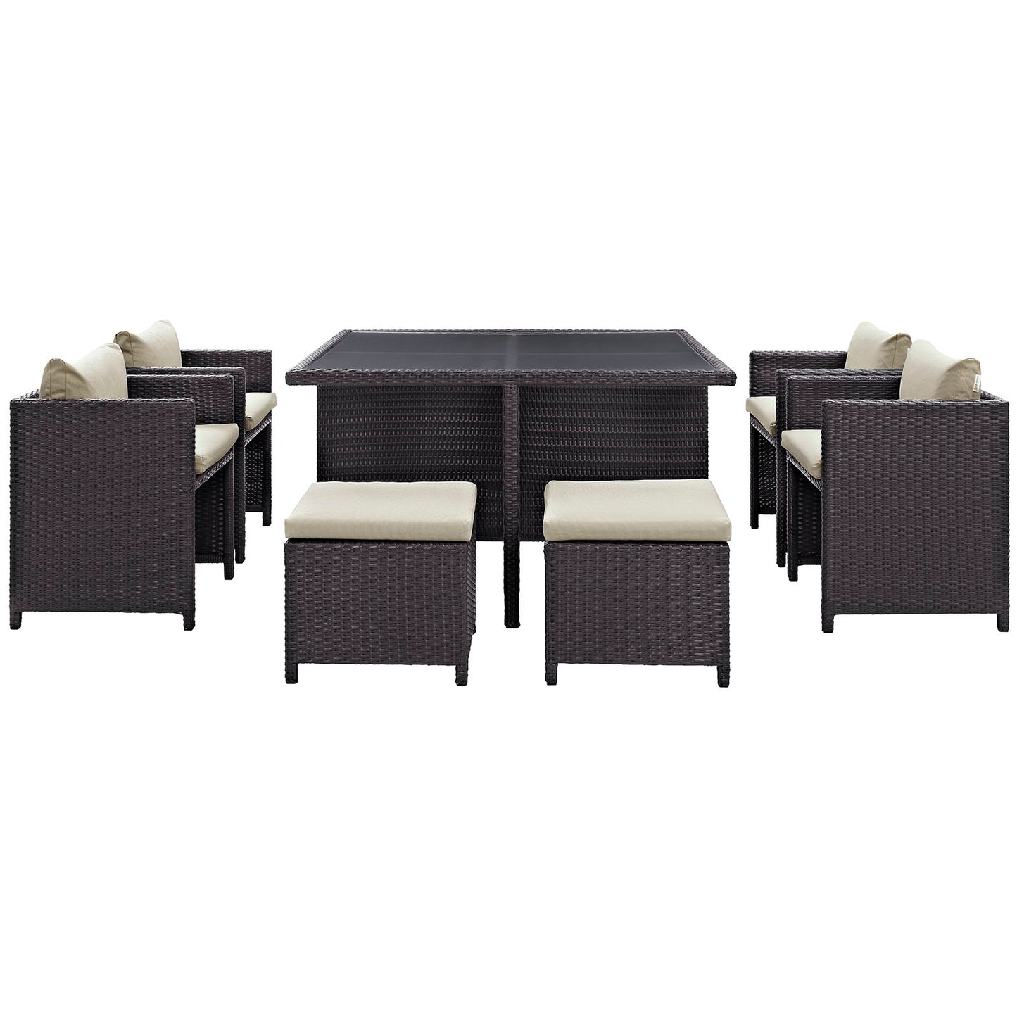 Inverse 9 Piece Outdoor Patio Dining Set By Modway - EEI-726 | Outdoor Dining Sets | Modishstore - 9