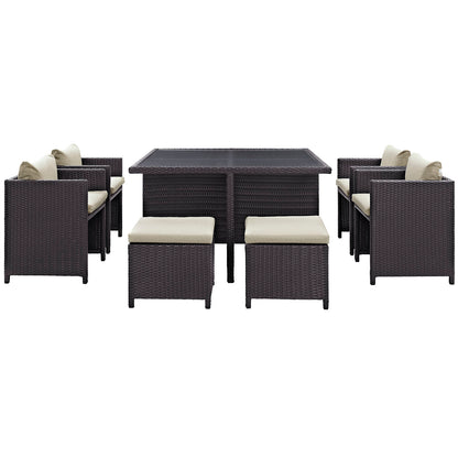 Inverse 9 Piece Outdoor Patio Dining Set By Modway - EEI-726 | Outdoor Dining Sets | Modishstore - 9