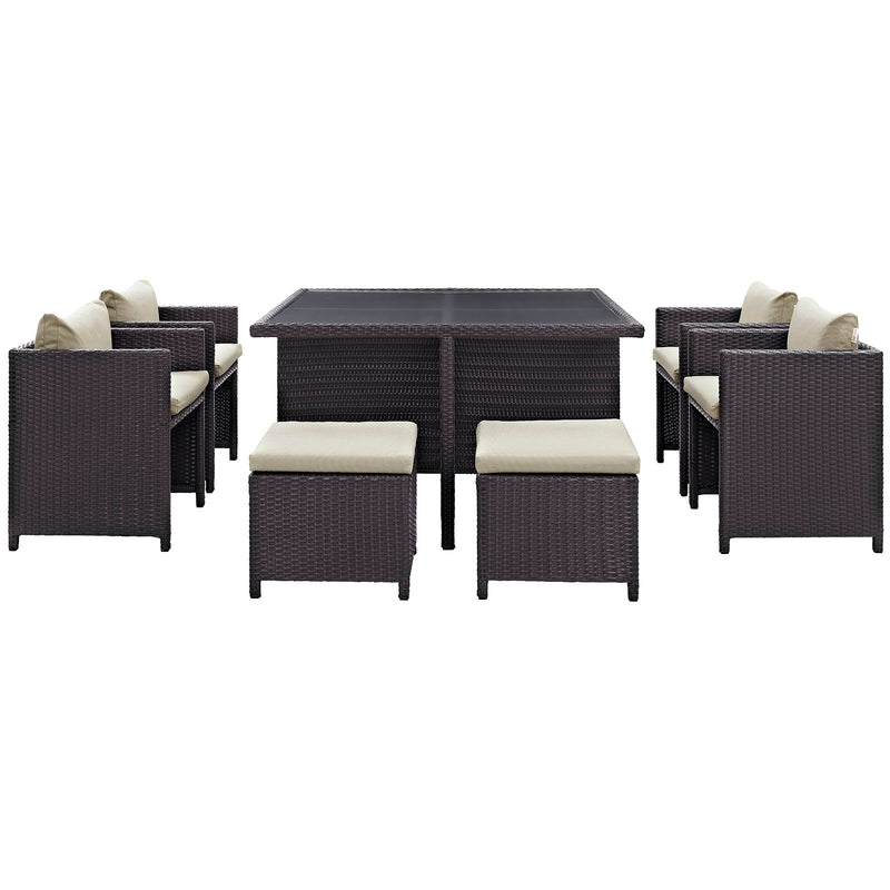 Inverse 9 Piece Outdoor Patio Dining Set By Modway - EEI-726 | Outdoor Dining Sets | Modishstore - 9