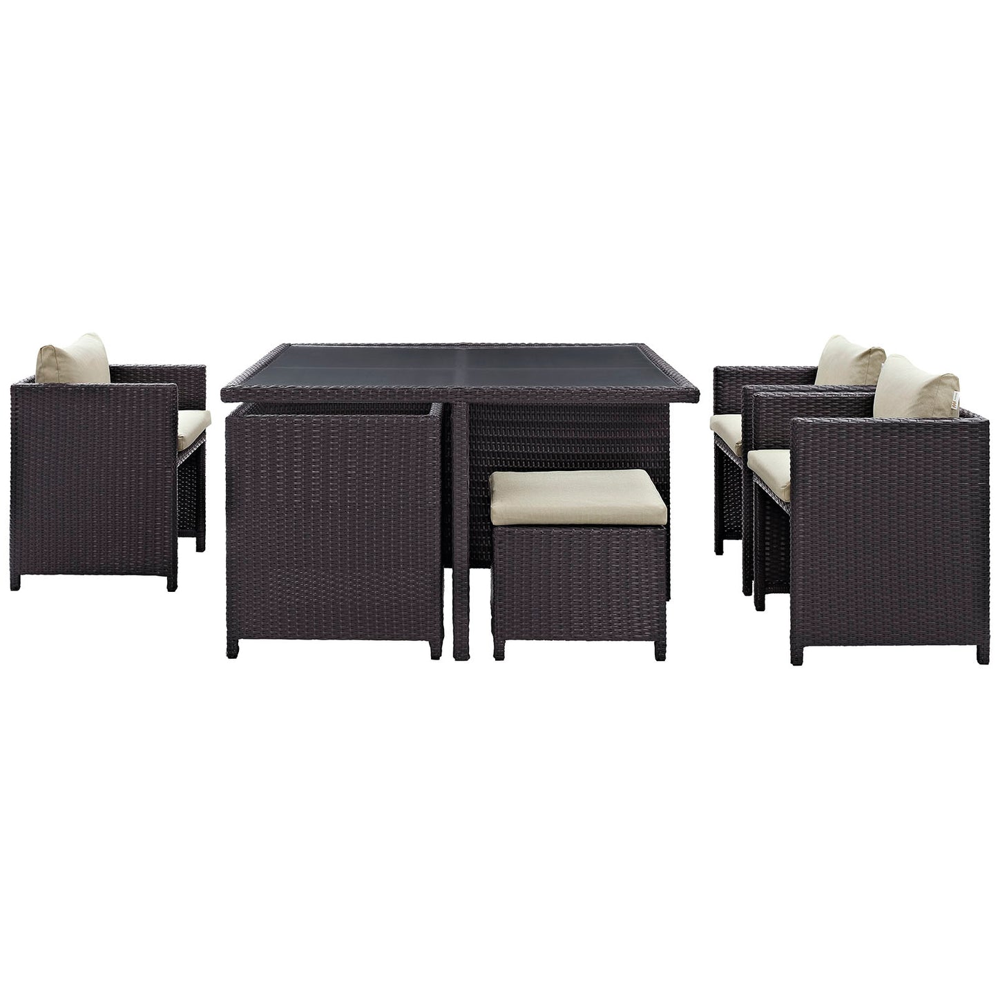 Inverse 9 Piece Outdoor Patio Dining Set By Modway - EEI-726 | Outdoor Dining Sets | Modishstore -14