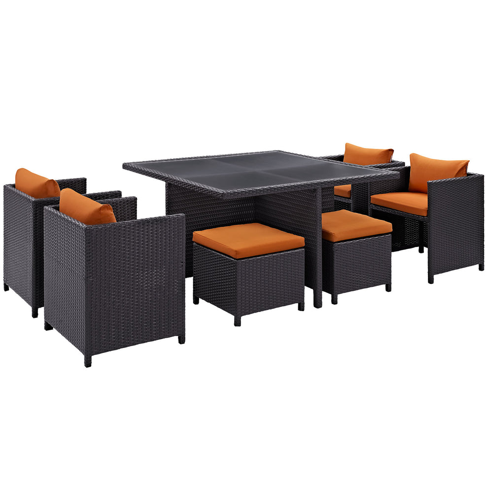 Inverse 9 Piece Outdoor Patio Dining Set By Modway - EEI-726 | Outdoor Dining Sets | Modishstore - 2