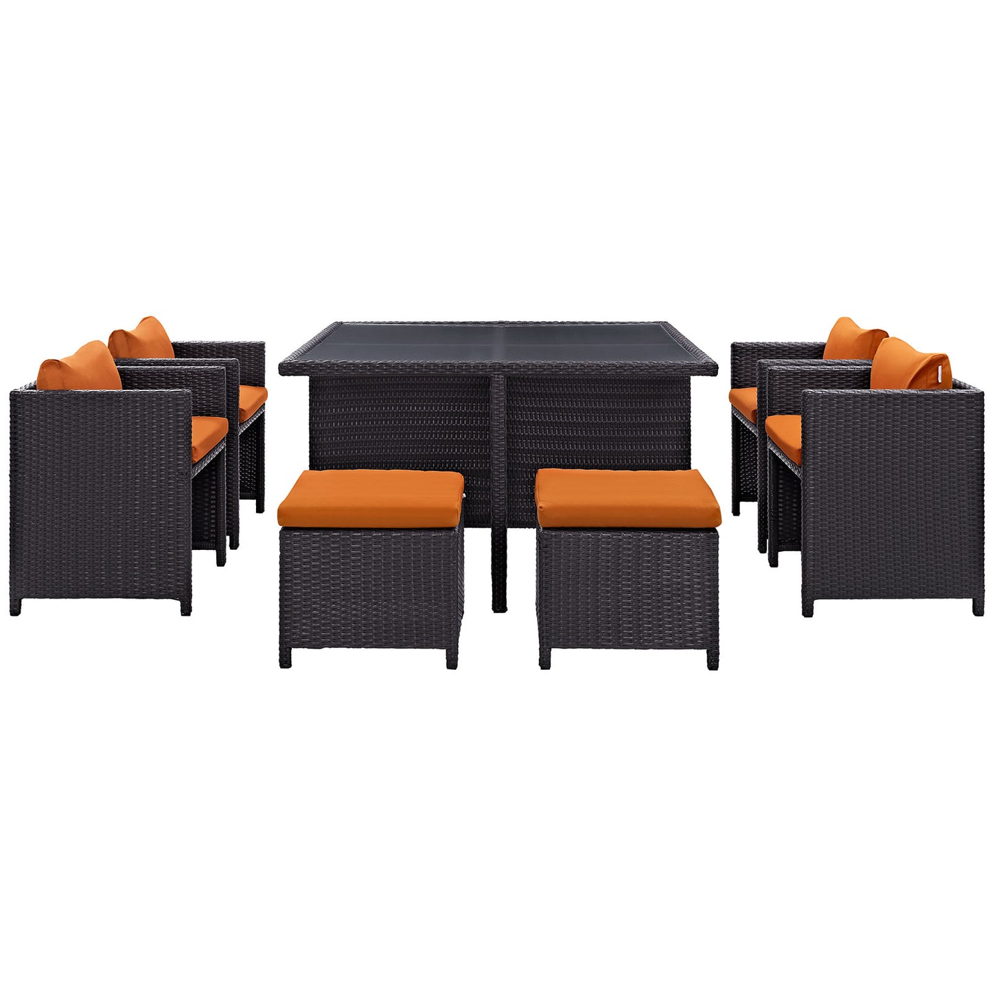 Inverse 9 Piece Outdoor Patio Dining Set By Modway - EEI-726 | Outdoor Dining Sets | Modishstore - 3