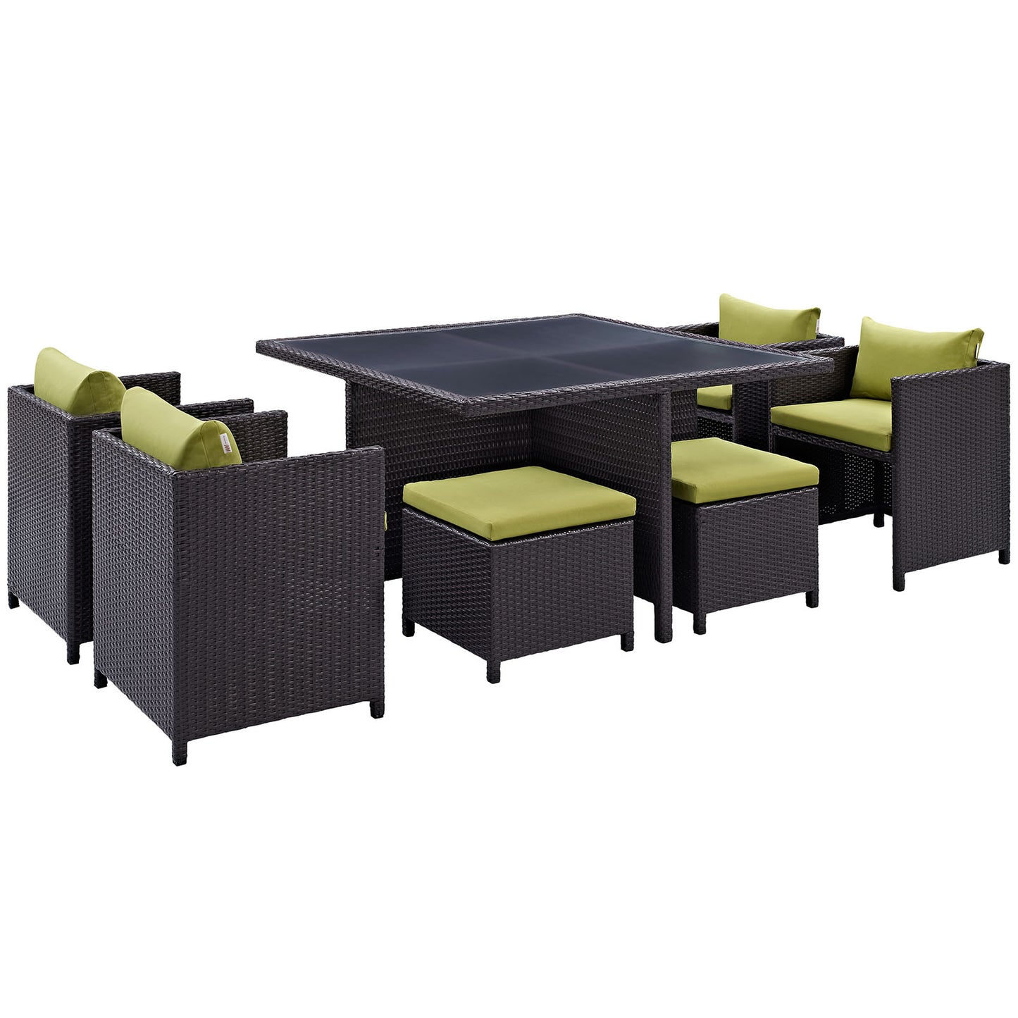 Inverse 9 Piece Outdoor Patio Dining Set By Modway - EEI-726 | Outdoor Dining Sets | Modishstore -23