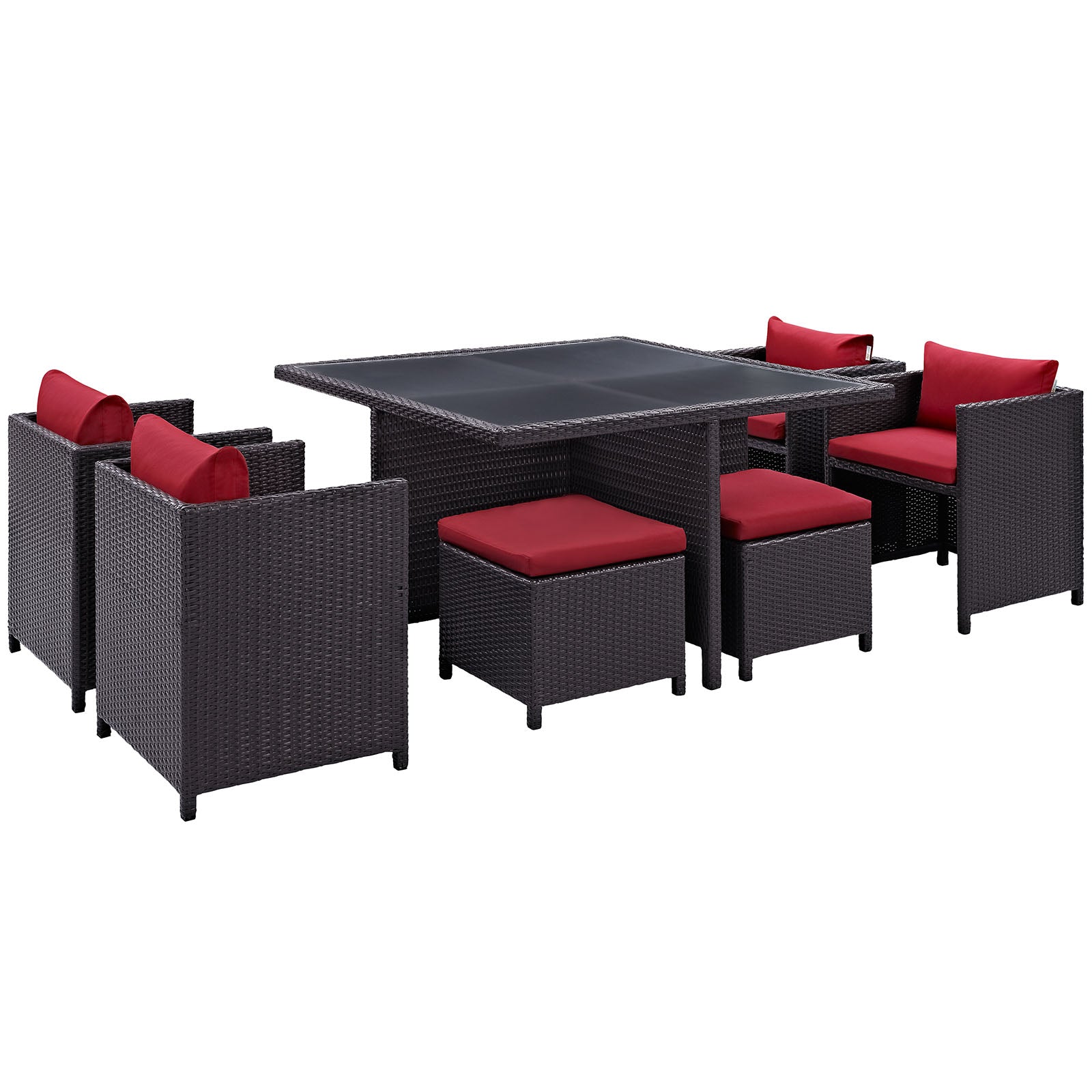 Inverse 9 Piece Outdoor Patio Dining Set By Modway - EEI-726 | Outdoor Dining Sets | Modishstore -27