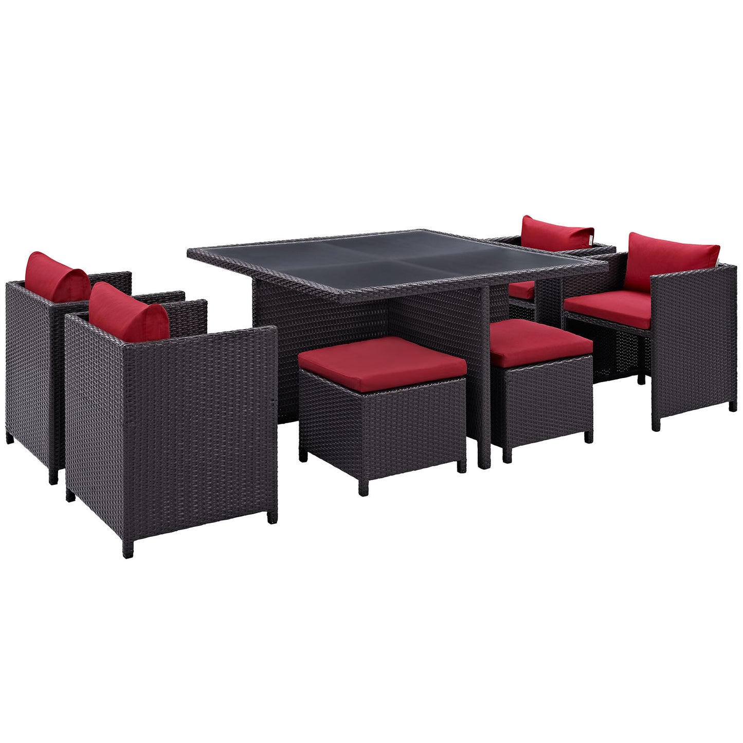 Inverse 9 Piece Outdoor Patio Dining Set By Modway - EEI-726 | Outdoor Dining Sets | Modishstore - 23
