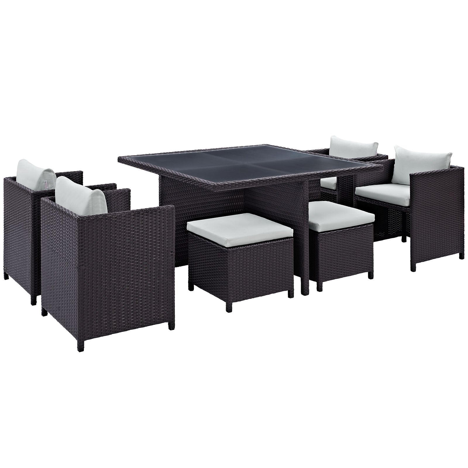 Inverse 9 Piece Outdoor Patio Dining Set By Modway - EEI-726 | Outdoor Dining Sets | Modishstore - 6