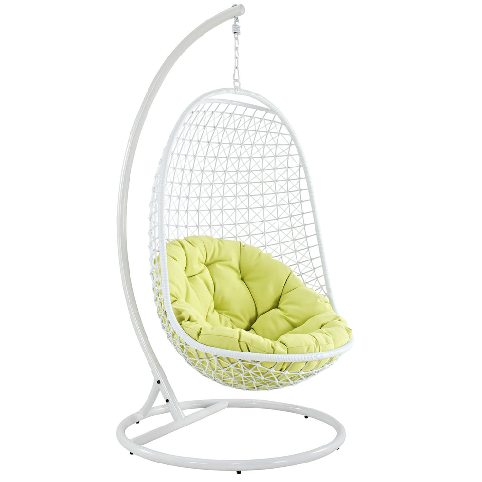 Modway Encounter Swing Outdoor Patio Fabric Lounge Chair - White - EEI-738 | Outdoor Porch Swings | Modishstore - 4