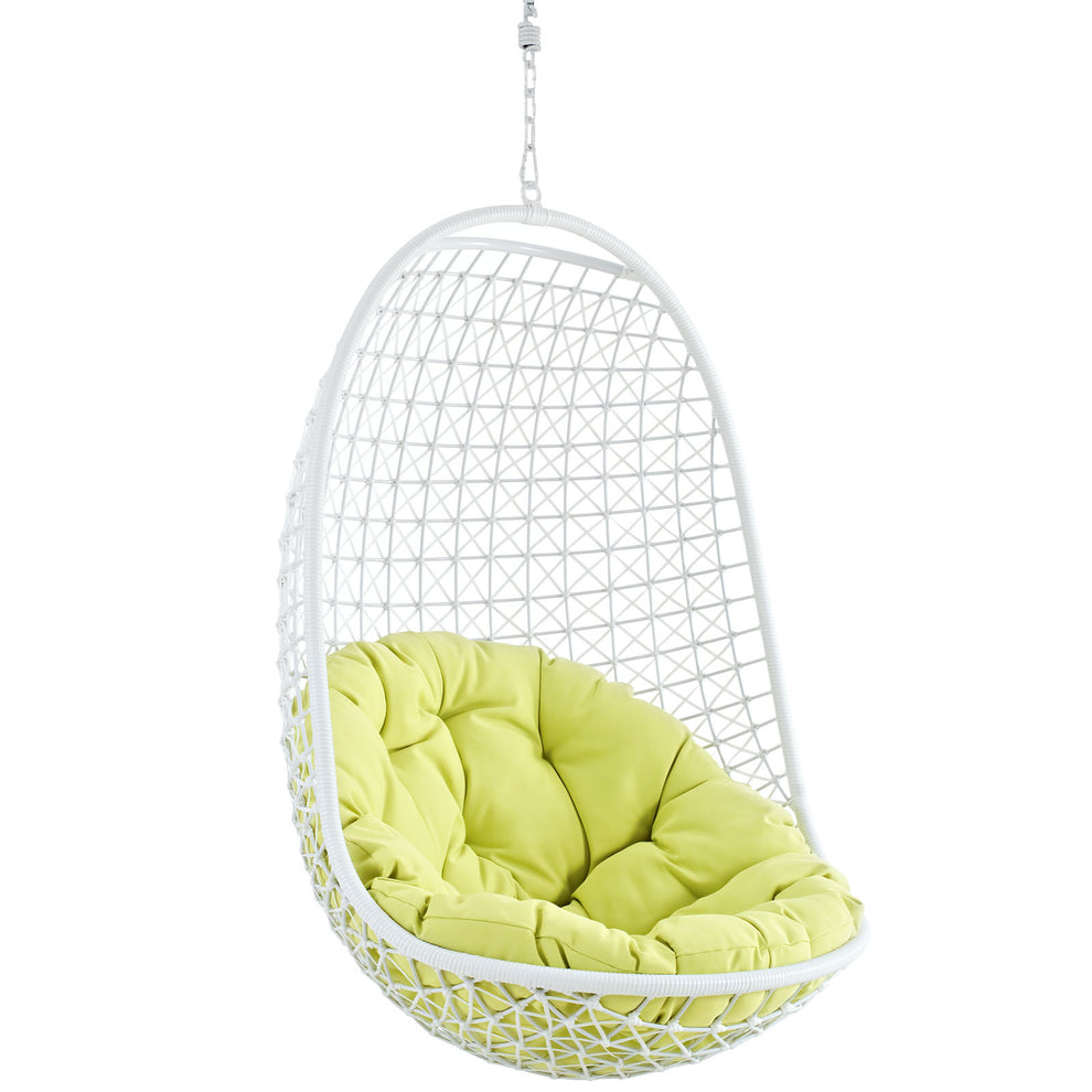 Modway Encounter Swing Outdoor Patio Fabric Lounge Chair - White - EEI-738 | Outdoor Porch Swings | Modishstore - 3