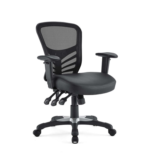 Modway Articulate Vinyl Office Chair - Black | Office Chairs | Modishstore
