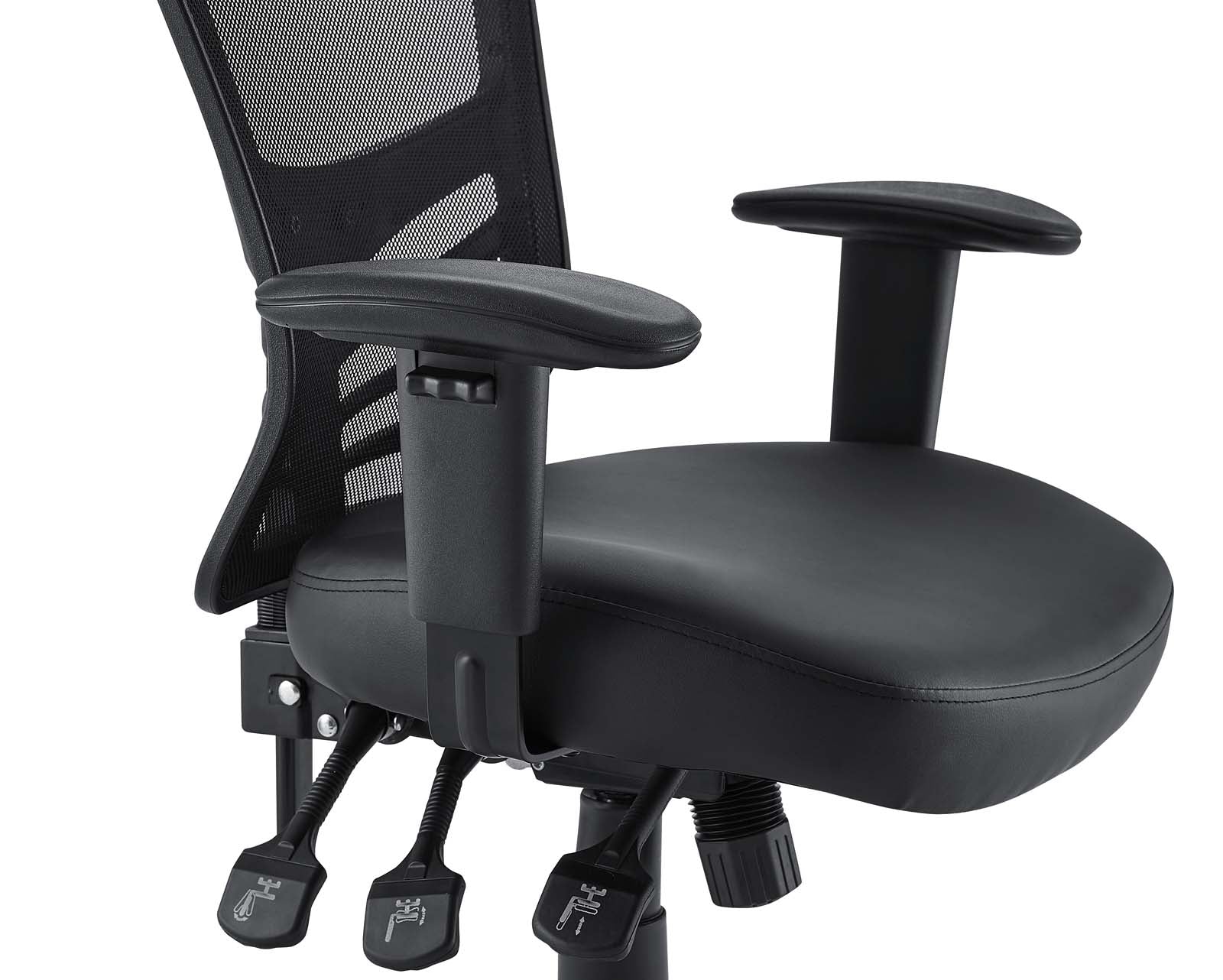 Modway Articulate Vinyl Office Chair - Black | Office Chairs | Modishstore-4