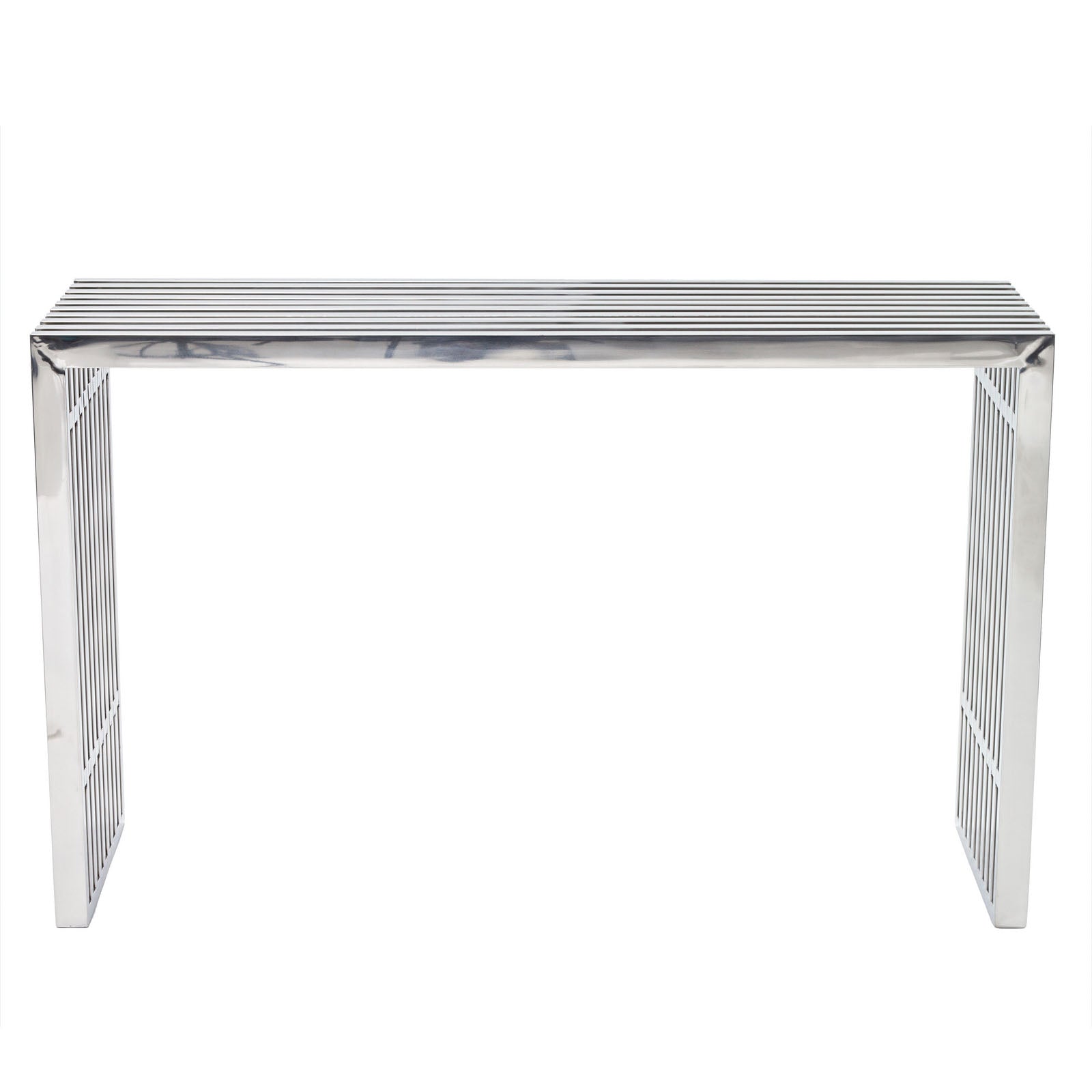 Modway Gridiron Console Table - Silver | Console Tables | Modishstore-3