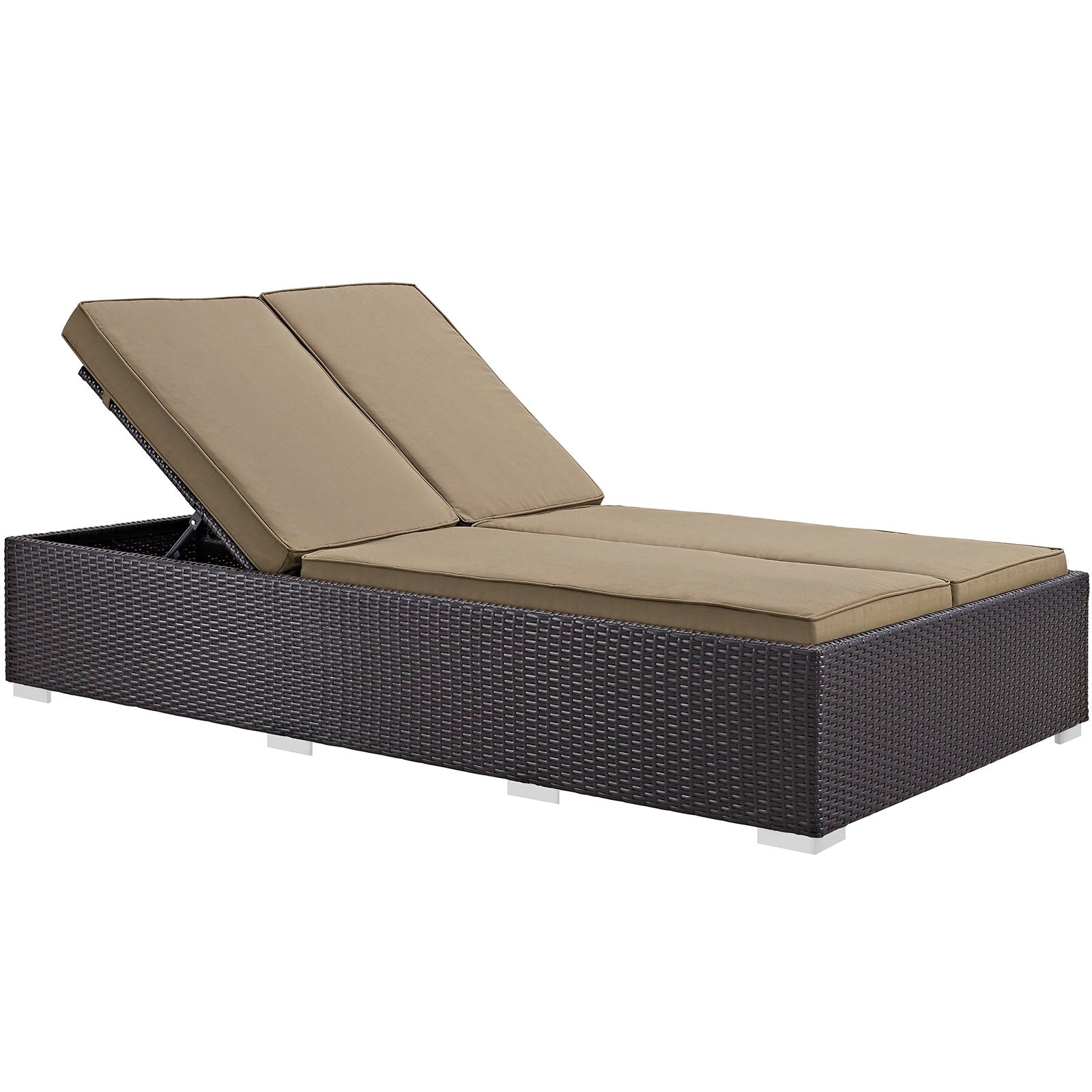 Evince Double Outdoor Patio Chaise By Modway - EEI-787 | Outdoor Chaise Lounges | Modishstore - 2