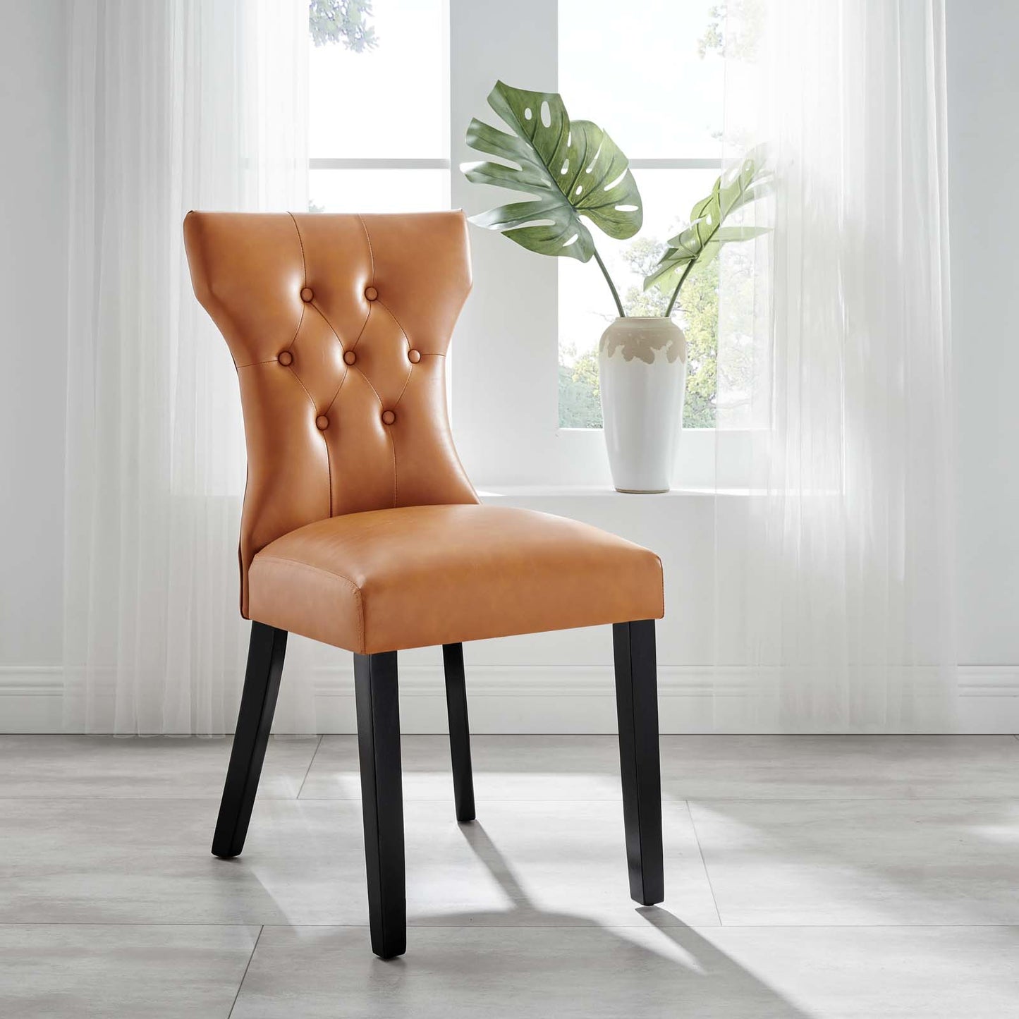 Silhouette Dining Vinyl Side Chair By Modway - EEI-812 | Dining Chairs | Modishstore - 9