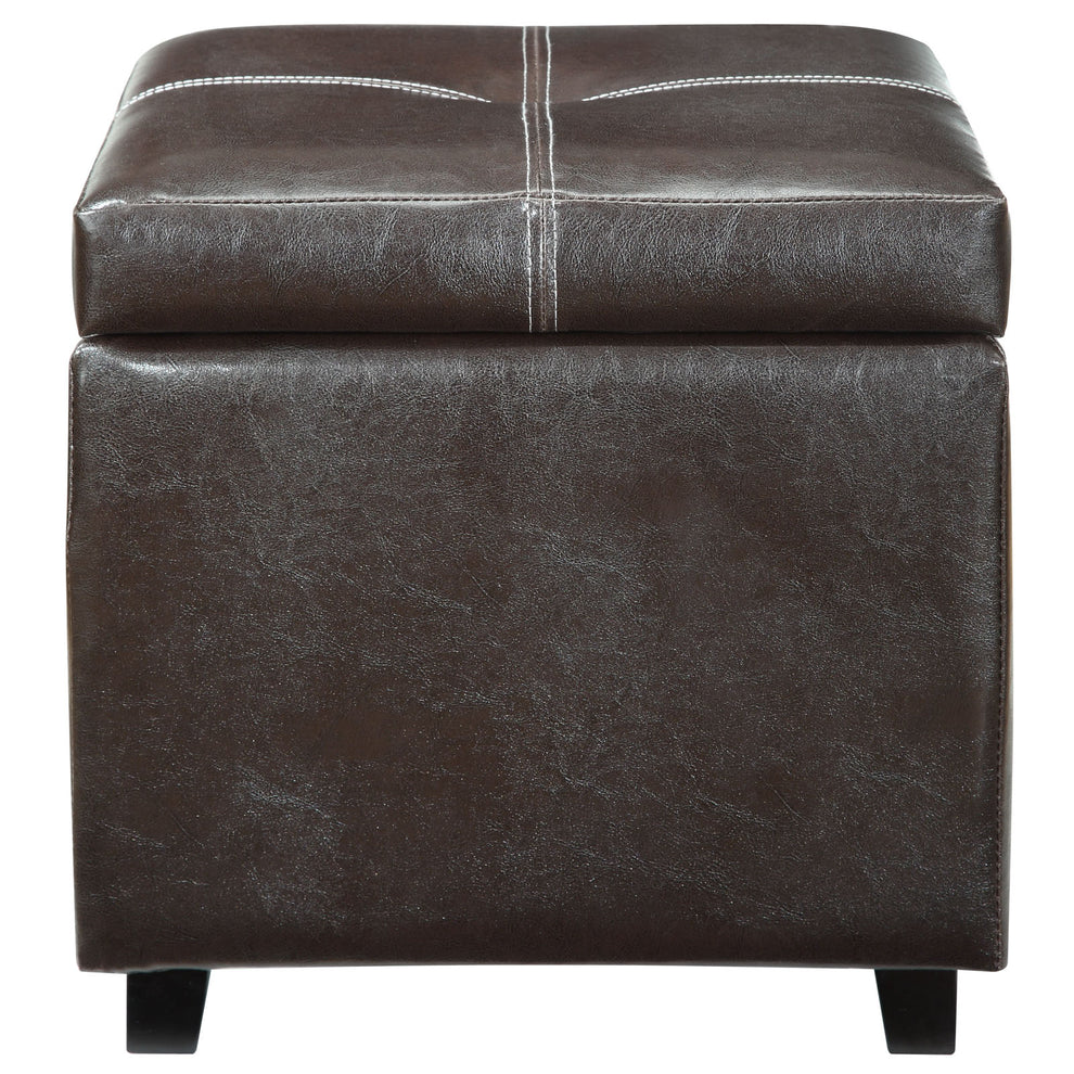 Modway Treasure Upholstered Vinyl Ottoman - Espresso - EEI-814 | Ottomans | Modishstore - 3