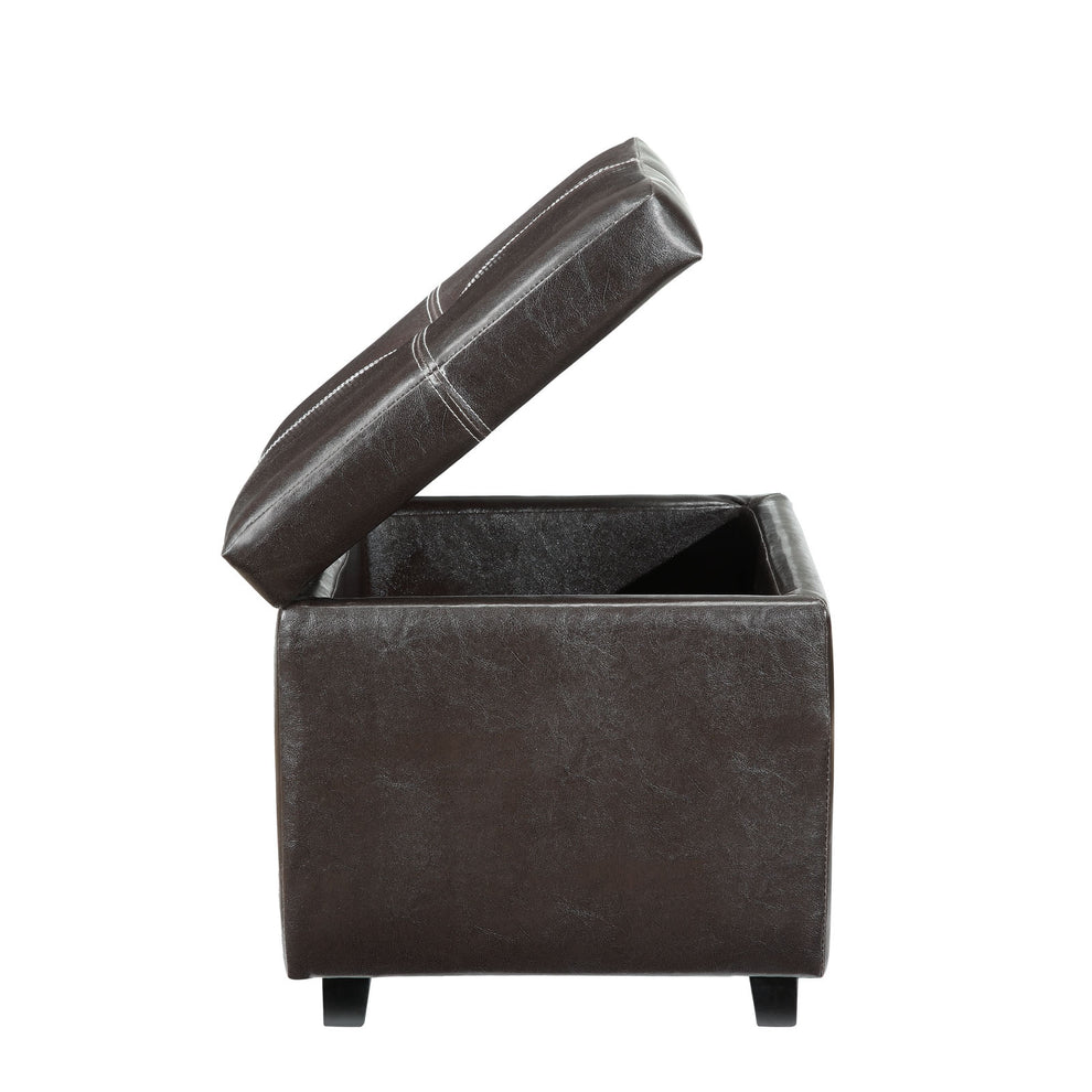 Modway Treasure Upholstered Vinyl Ottoman - Espresso - EEI-814 | Ottomans | Modishstore - 2