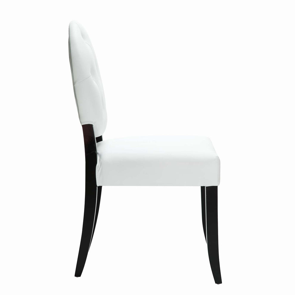 Modway Button Dining Vinyl Side Chair - EEI-815 | Dining Chairs | Modishstore - 3