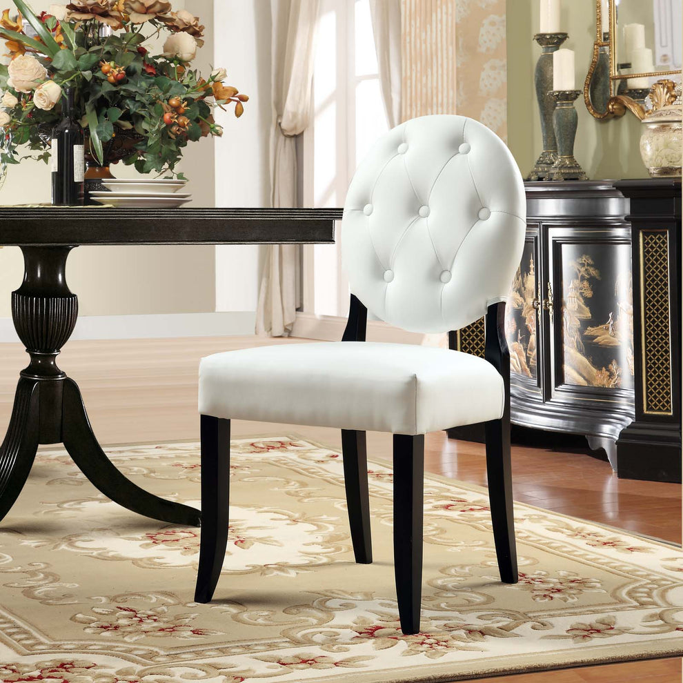 Modway Button Dining Vinyl Side Chair - EEI-815 | Dining Chairs | Modishstore - 1