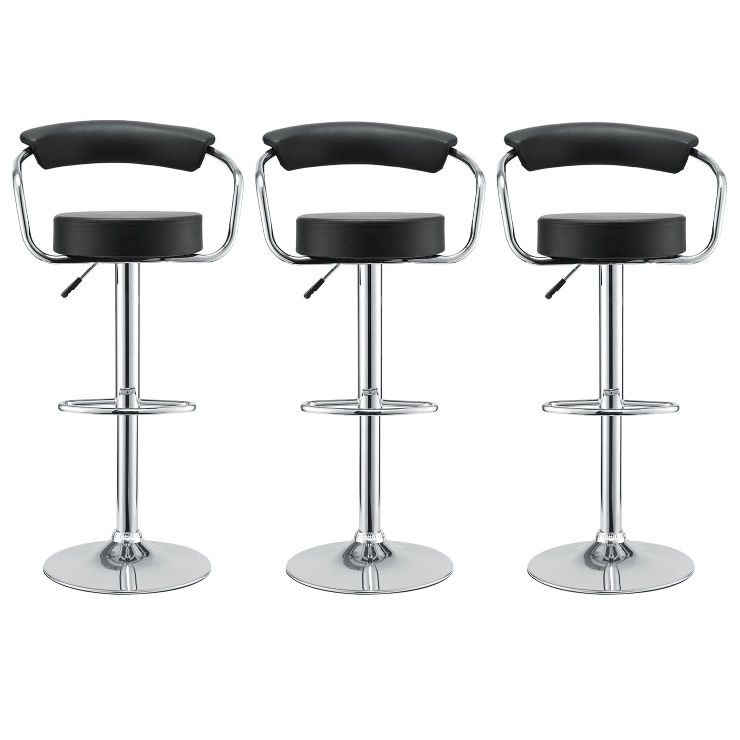 Modway Diner Bar Stool Set of 3 - Black - EEI-931 | Bar Stools | Modishstore - 5