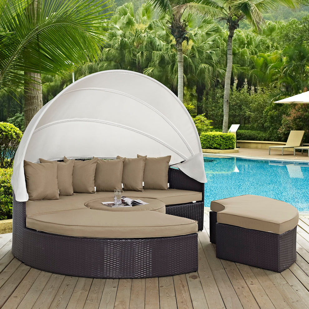 Modway Quest Canopy Outdoor Patio Daybed - EEI-983 | Outdoor Patio Daybed | Modishstore - 1