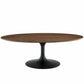 Modway Lippa 48" Oval-Shaped Walnut Coffee Table in Black Walnut | Coffee Tables | Modishstore-5