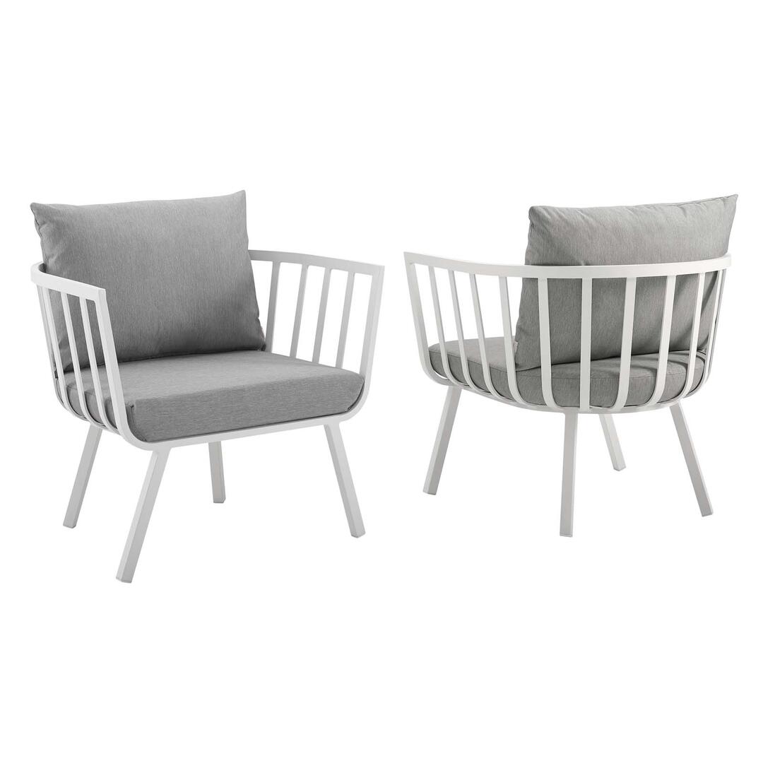 Modway Riverside Outdoor Patio Aluminum Armchair Set of 2 | Armchairs | Modishstore-21