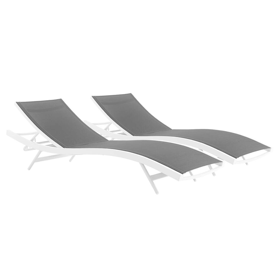 Modway Glimpse Outdoor Patio Mesh Chaise Lounge Set of 2 | Outdoor Recliners & Lounge Chairs | Modishstore-2