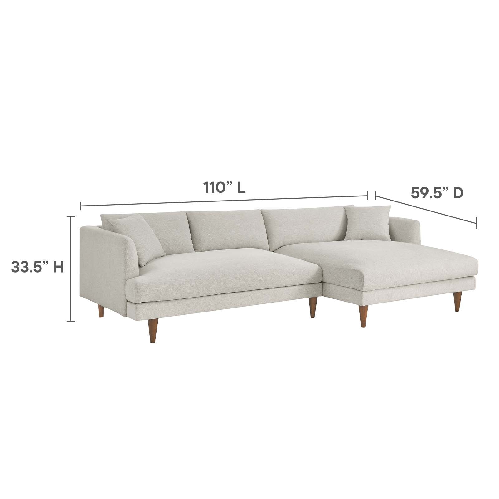 Zoya Right-Facing Down Filled Overstuffed Sectional Sofa By Modway - EEI-6612 | Sectional | Modishstore - 10