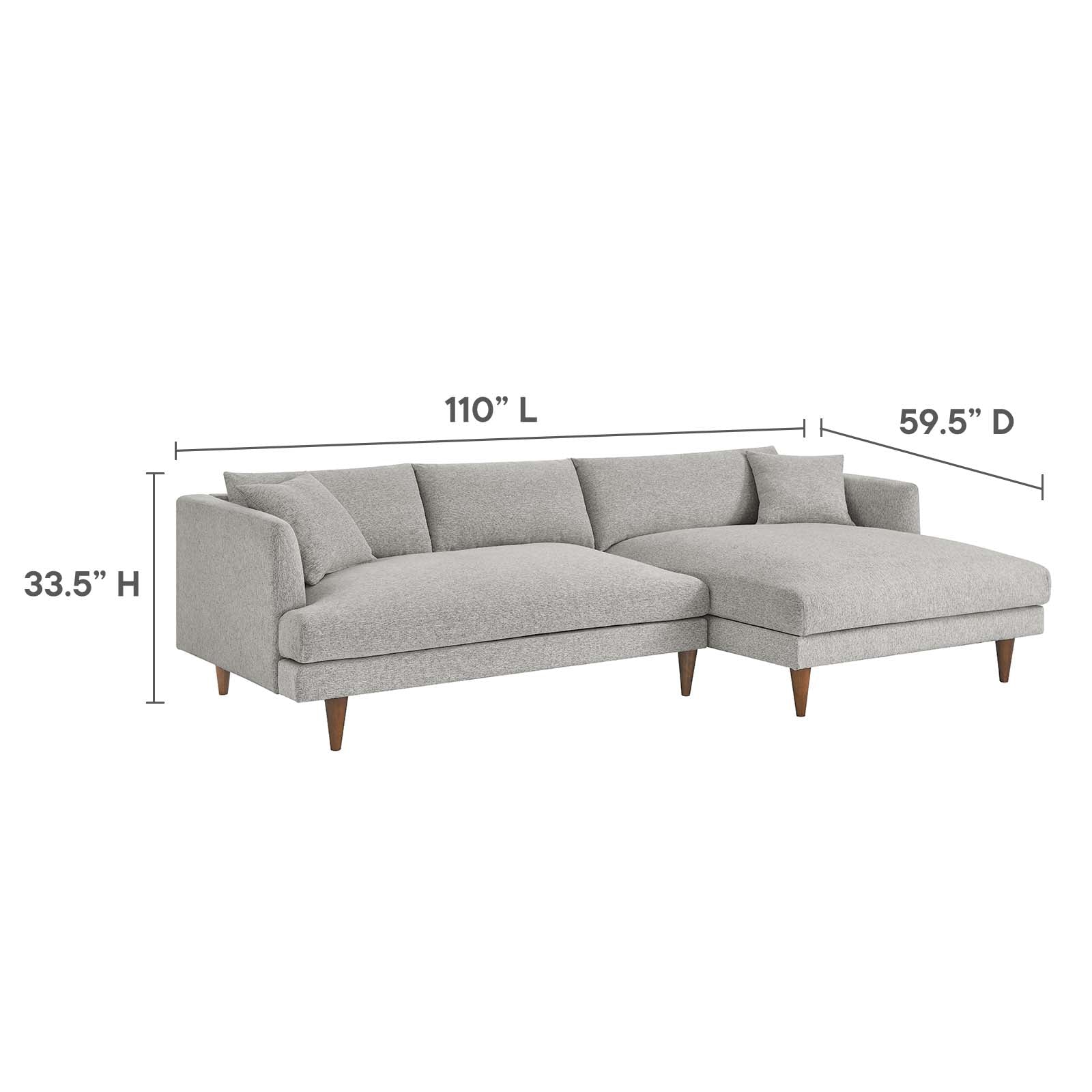 Zoya Right-Facing Down Filled Overstuffed Sectional Sofa By Modway - EEI-6612 | Sectional | Modishstore - 16