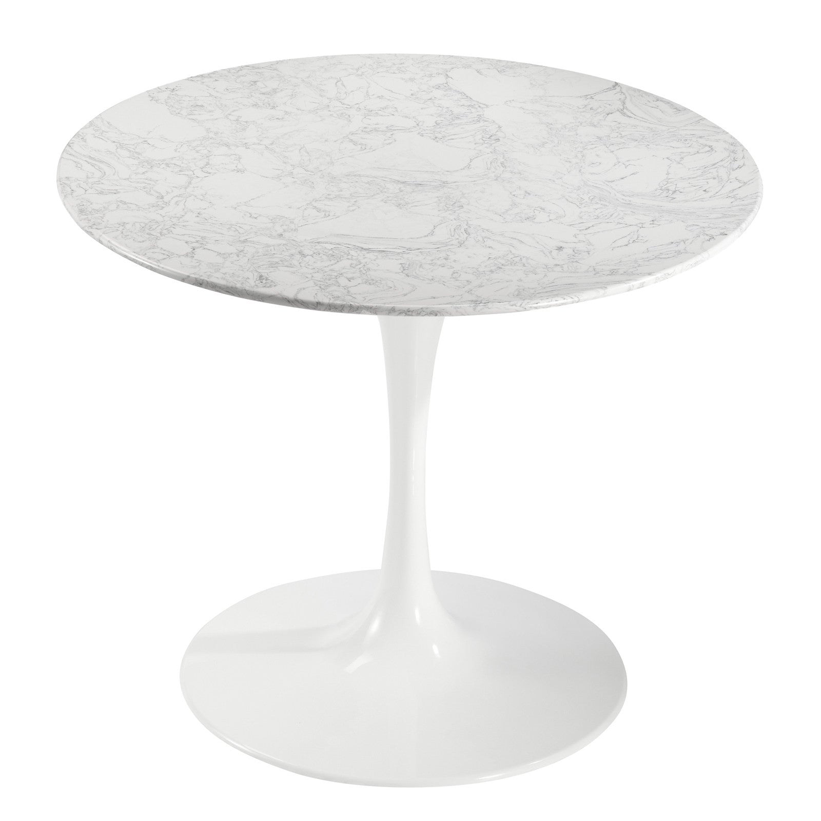 EdgeMod Daisy 36" Artificial Marble Dining Table In White