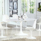 EdgeMod Daisy 60" Oval Artificial Marble Dining Table In White