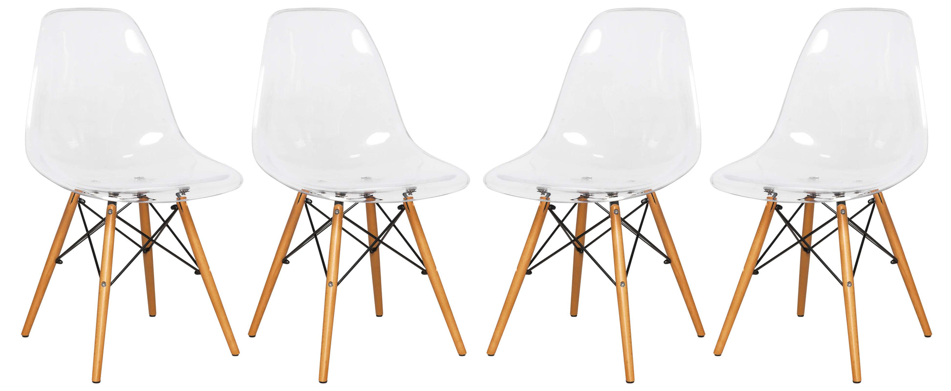 LeisureMod Dover Molded Side Chair, Set of 4 | Side Chairs | Modishstore - 2